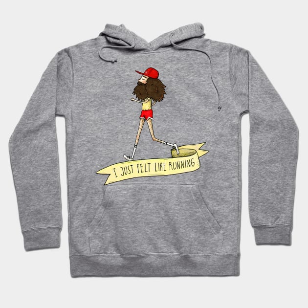 I just felt like running Hoodie by agrapedesign